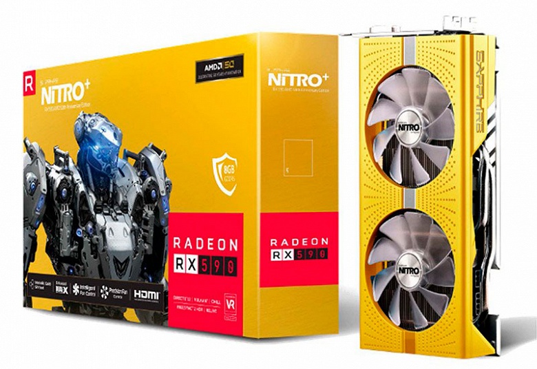 Sapphire подготовила специальную версию 3D-карты Nitro+ Radeon RX 590 к 50-летию компании AMD