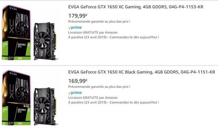 Стоимость видеокарт GeForce GTX 1650 будет стартовать с отметки в 9