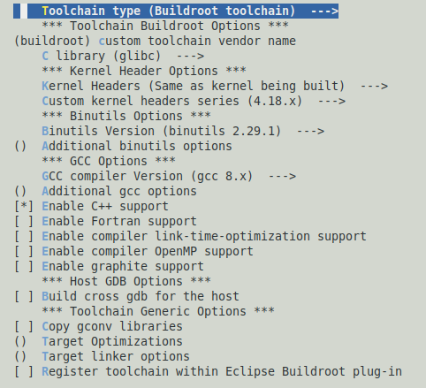 Buildroot — часть 1. Общие сведения, сборка минимальной системы, настройка через меню - 8