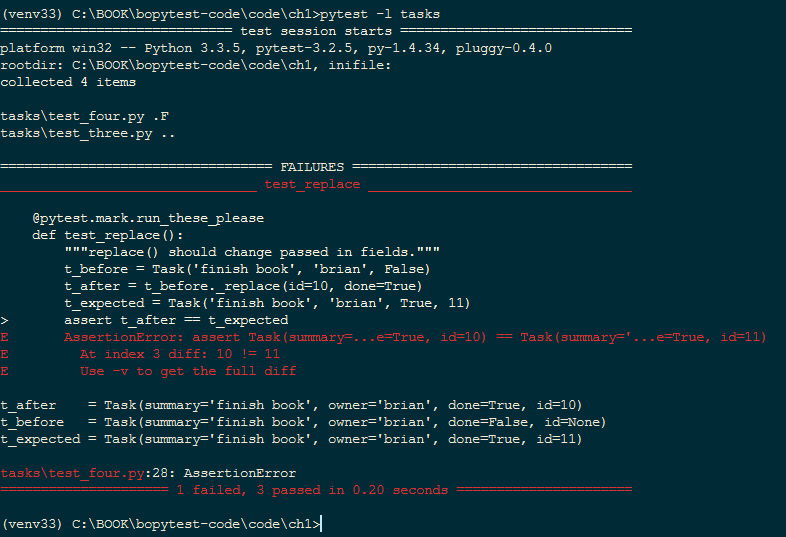 Python Testing с pytest. Начало работы с pytest, Глава 1 - 11