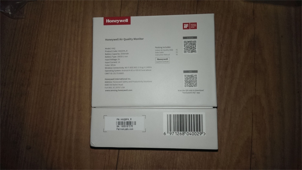 Монитор качества воздуха Honeywell HAQ - 12