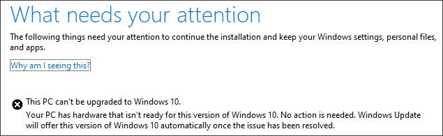 Следующее крупное обновление Windows 10 не установится с внешними USB или SD