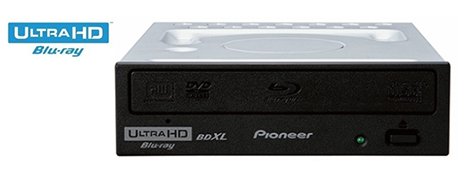 Внутренний оптический привод Pioneer BDR-212JBK поддерживает 4K Ultra HD Blu-ray