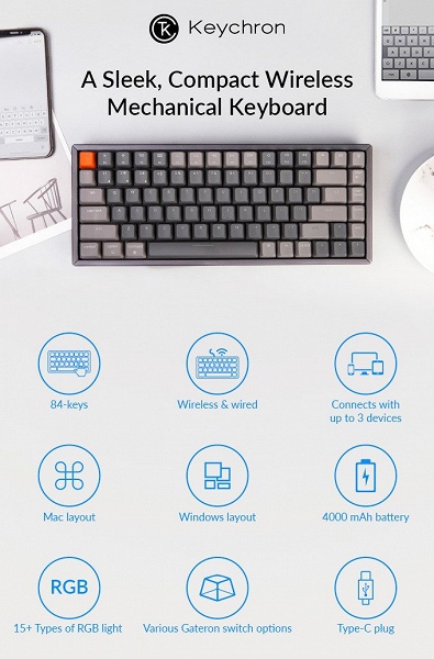 На выпуск клавиатуры Keychron K2 собрано почти 650 000 долларов