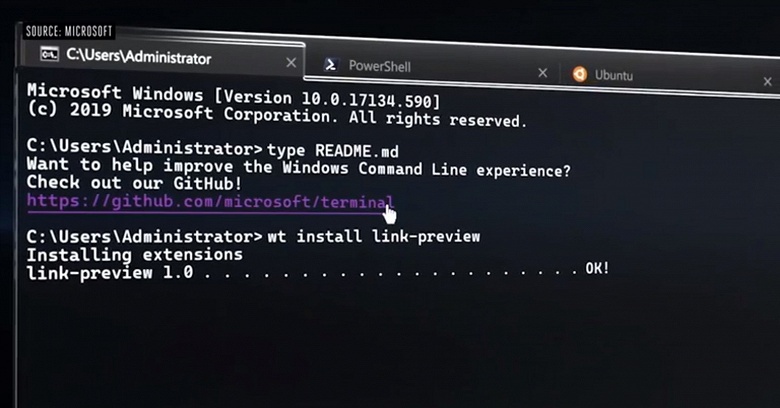 Microsoft осквернила командную строку: в ней появились вкладки, темы и… эмидзи - 1 Microsoft осквернила командную строку: в ней появились вкладки, темы и… эмидзи