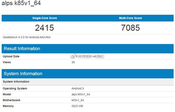 В Geekbench засветилась неанонсированная платформа MediaTek MT6785 с ядрами ARM Cortex-A76