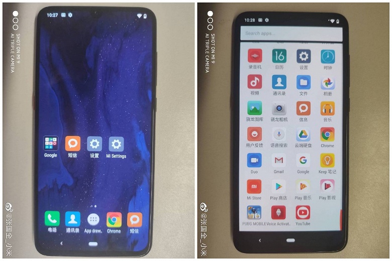 Xiaomi показала работающий на Android 10 Q флагман Mi 9