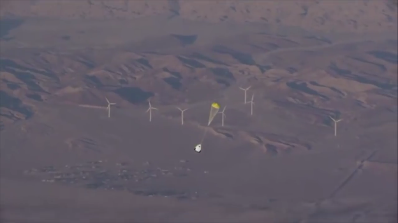 Авария при испытаниях парашютной системы посадки корабля Crew Dragon - 5 Авария при испытаниях парашютной системы посадки корабля Crew Dragon - 5