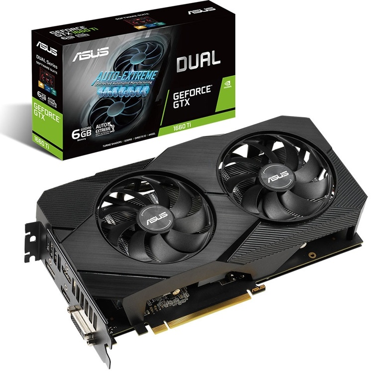 В семейство видеокарт ASUS Dual GeForce GTX 1660 Ti EVO вошли три модели