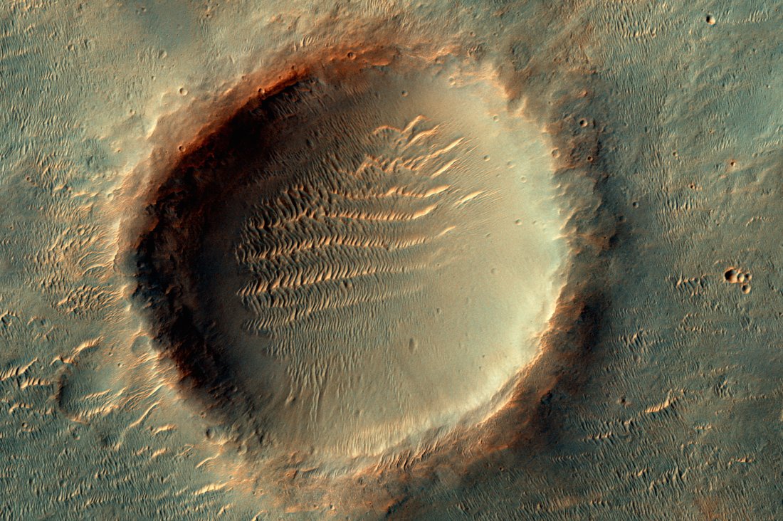 Заварки кратера. Марс, Планета кратеры. Метеоритные кратеры на Марсе.