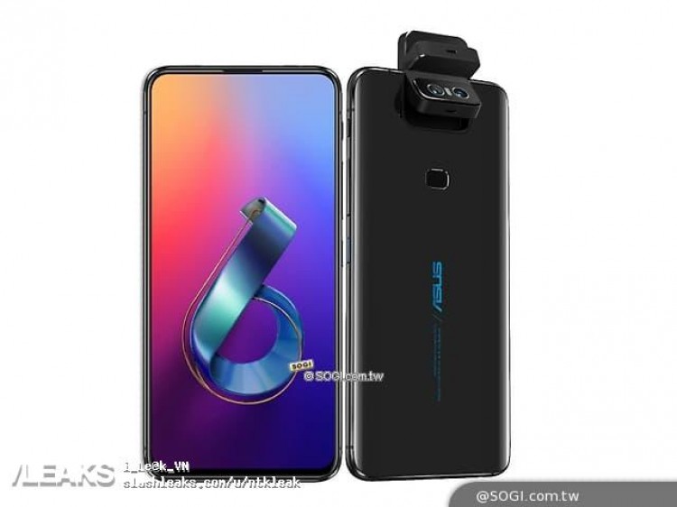 Почти как у Samsung Galaxy A80. Новые изображения Asus Zenfone 6 демонстрируют неожиданную конструкцию камеры