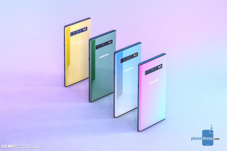 Радужные планы. Раскрыты варианты расцветки планшетофона Samsung Galaxy Note10