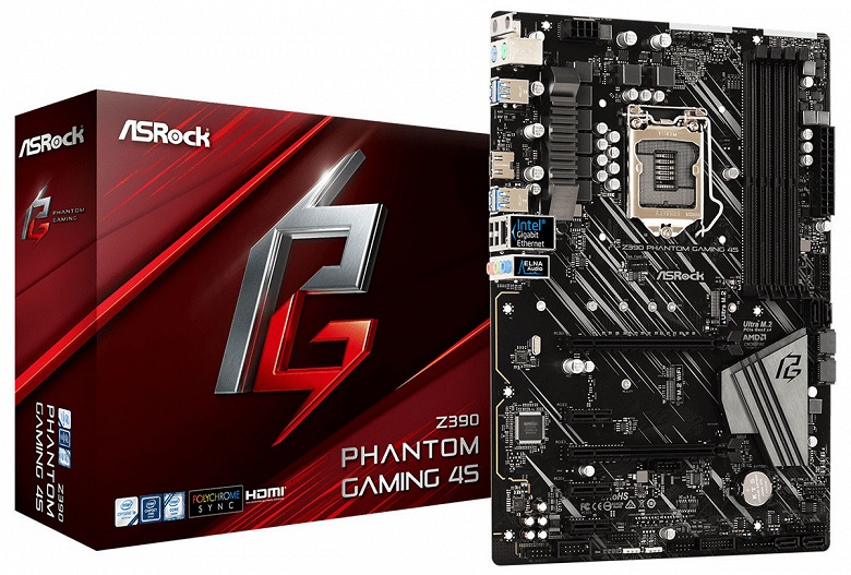 Представлена системная плата ASRock Z390 Phantom Gaming 4S