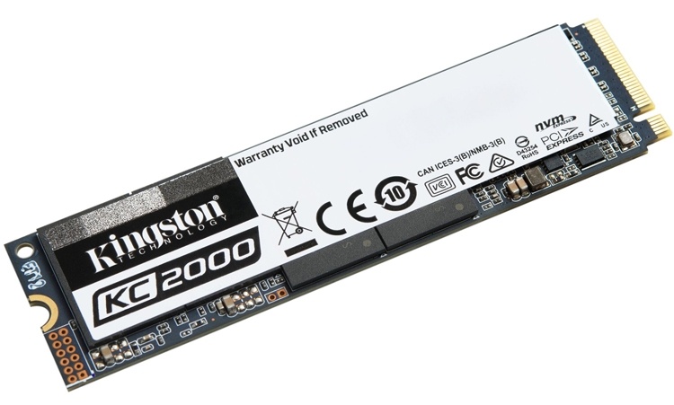 Kingston KC2000: быстрые накопители M.2 NVMe SSD ёмкостью до 2 Тбайт