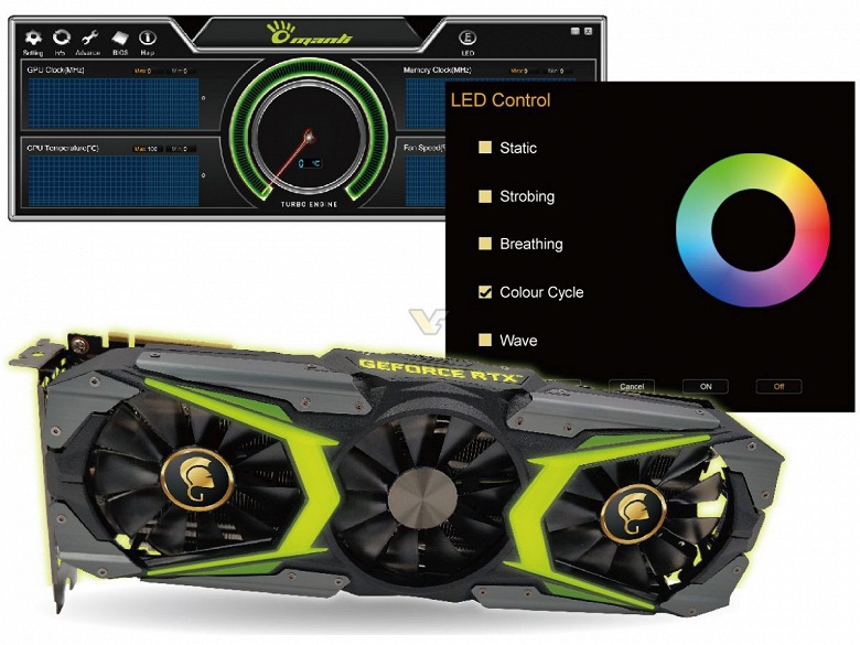 Manli GeForce RTX 2080 Ti Gallardo with customized LED Lights — когда длина названия полностью соответствует длине самой видеокарты