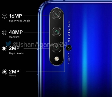 Параметры смартфона Honor 20 слили в Сеть за день до анонса - 2 Параметры смартфона Honor 20 слили в Сеть за день до анонса