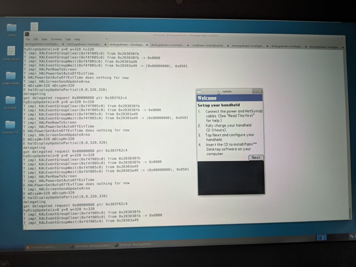 Автор проекта rePalm переписал Palm OS с нуля и планирует превратить её в платформу для смарт-часов - 5 rePalm’s *FIRST* boot (с) Dmitry Grinberg