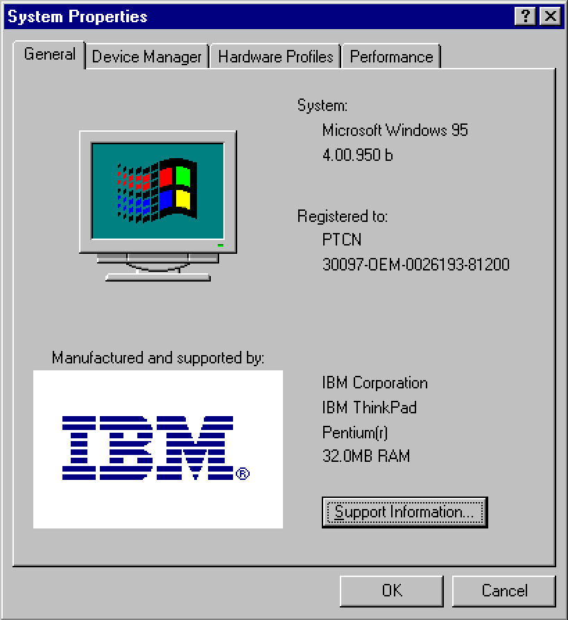 Древности: ThinkPad 380E, эконом-класс 90-х и Windows 95 - 11