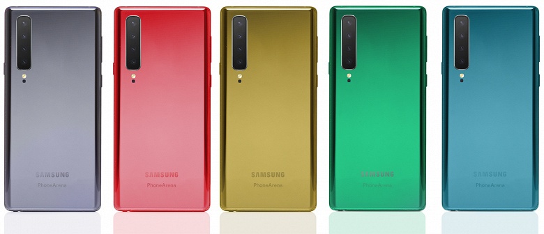Галерея дня: реалистичный Samsung Galaxy Note10 в пяти вариантах расцветки