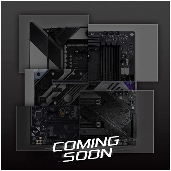 Опубликован коллаж из изображений системных плат Asus на чипсете AMD X570
