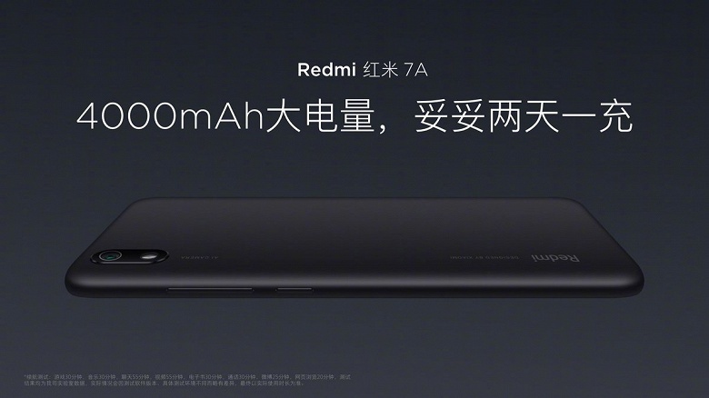 Теперь официально. Redmi 7A получил SoC Snapdragon 439 и аккумулятор на 4000 мА•ч