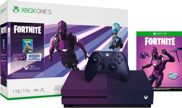 В Сеть «утекли» изображения фиолетовой Xbox One S в стиле Fortnite