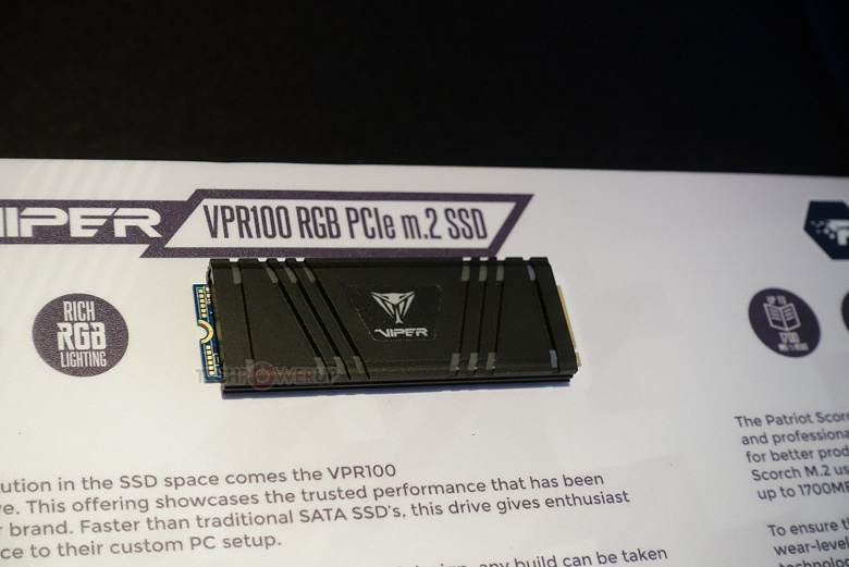 Компания Patriot показала твердотельные накопители Viper VPR100 и VPN100