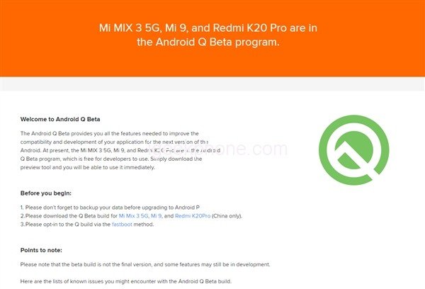 Redmi K20 Pro тоже подключили к бета-тесту Android 10 Q, о Redmi K20 информации пока нет