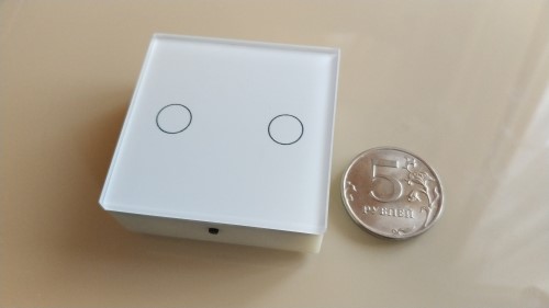 Сенсорный мини выключатель cо стеклянной панелью на nRF52832 - 1