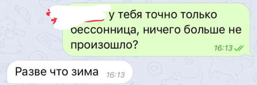 Извините, но на работу я не приду, потому что сейчас зима - 4