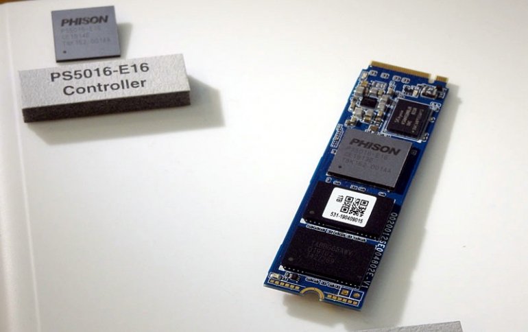 Контроллер Phison PS5016-E16 предназначен для SSD с интерфейсом PCIe 4.0