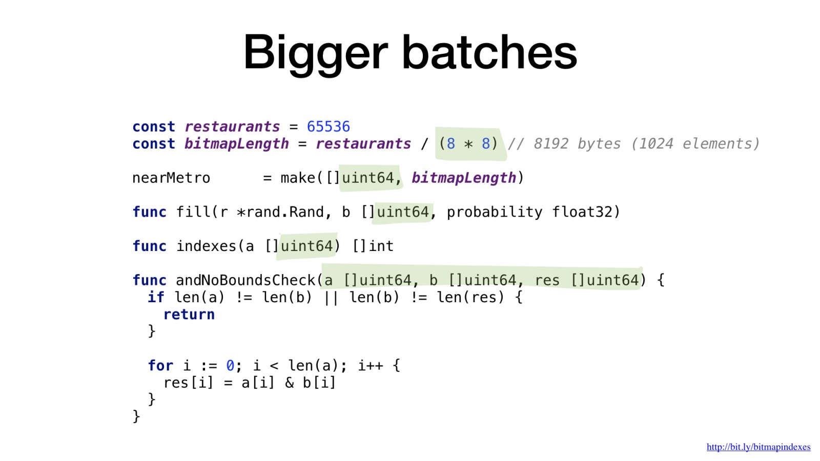 Bitmap indexes in Go: unbelievable search speed - 35