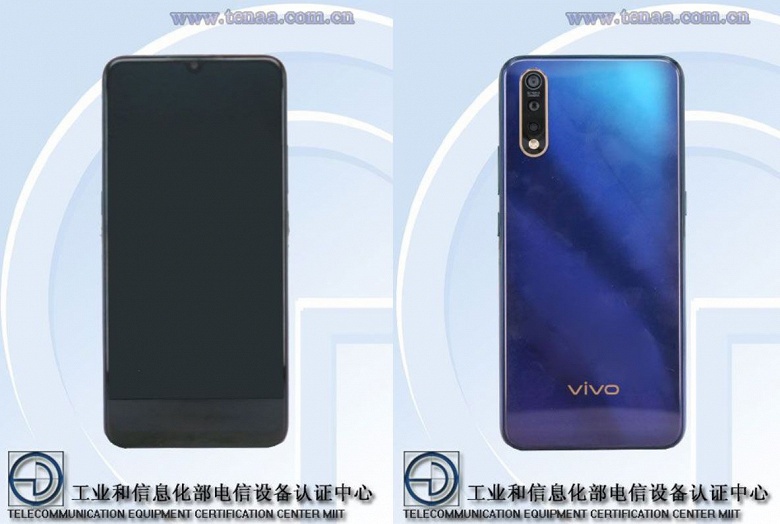 Vivo V1913A/T &ndash; смартфон среднего уровня с восьмиядерным процессором, тройной камерой и аккумулятором емкостью 4390 мА&middot;ч