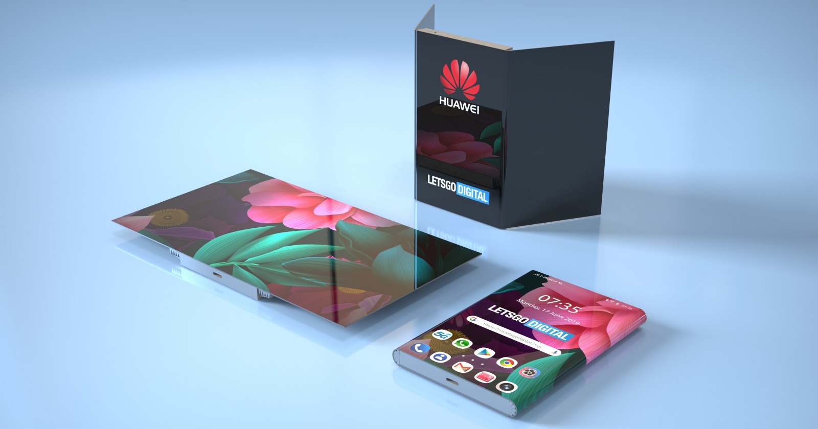 Huawei запатентовала смартфон с экраном, складывающимся с двух сторон Huawei запатентовала смартфон с экраном, складывающимся с двух сторон