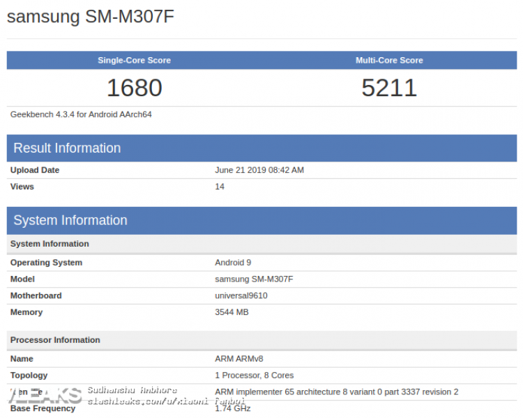 Смартфон Samsung Galaxy M30s получил SoC Exynos 9610 и 4 ГБ ОЗУ