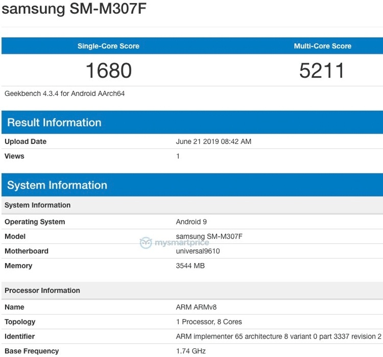 Смартфон Samsung Galaxy M30s замечен с процессором Exynos 9610
