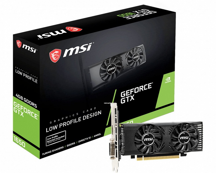 MSI выпускает низкопрофильную видеокарту GeForce GTX 1650