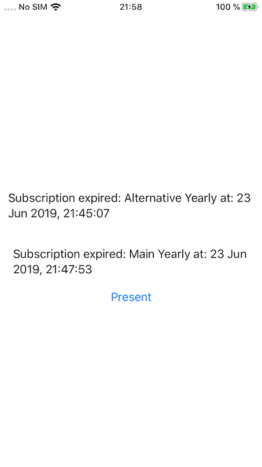 SwiftUI и авто-возобновляемые подписки - 2 Так выглядит наш стартовый экран