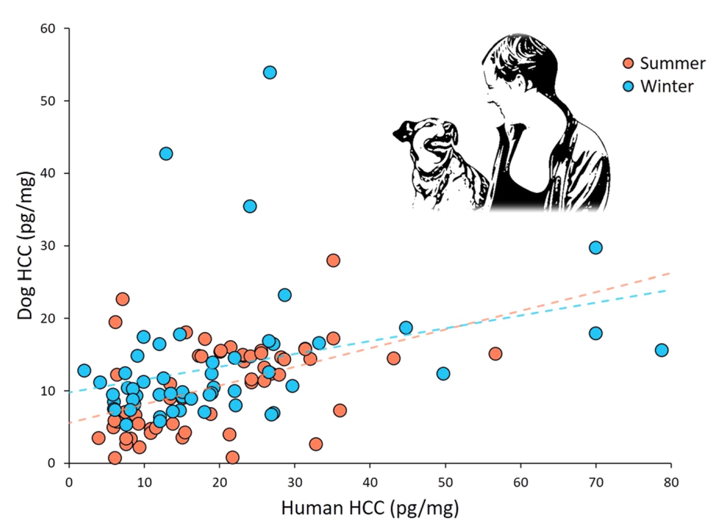 Заразный стресс: межвидовая синхронизация уровня кортизола на примере собак и их хозяев - 4