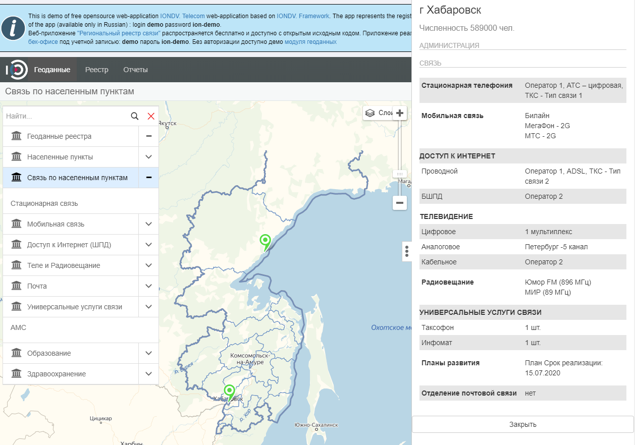 Опенсорсное приложение учета связи в регионе - 4