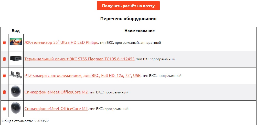 Онлайн-конструктор переговорной комнаты — подбор оптимального решения ВКС - 14