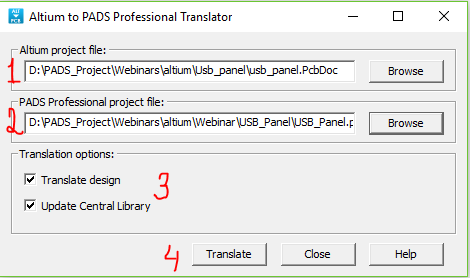 Трансляция проектов и библиотек из Altium Designer в PADS Professional - 15