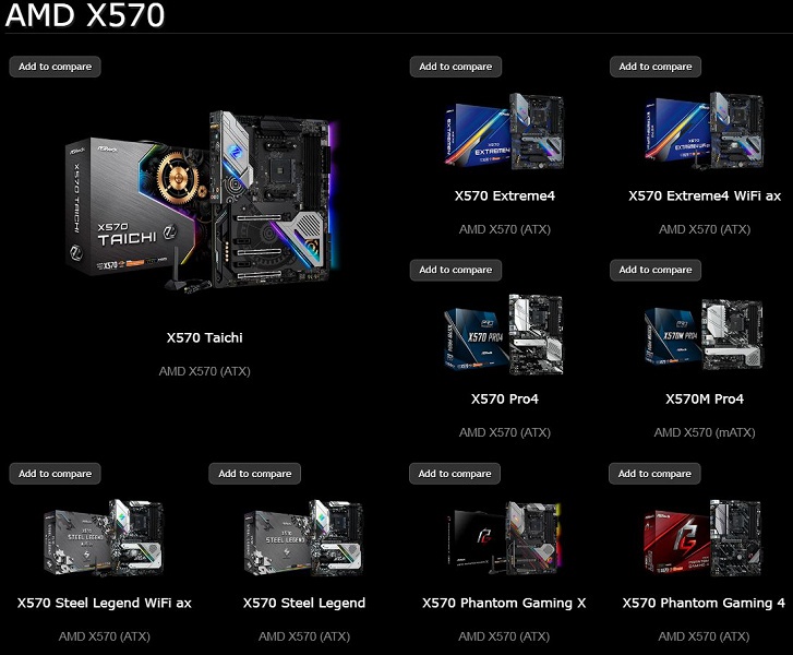 Компания ASRock представила системные платы серии X570