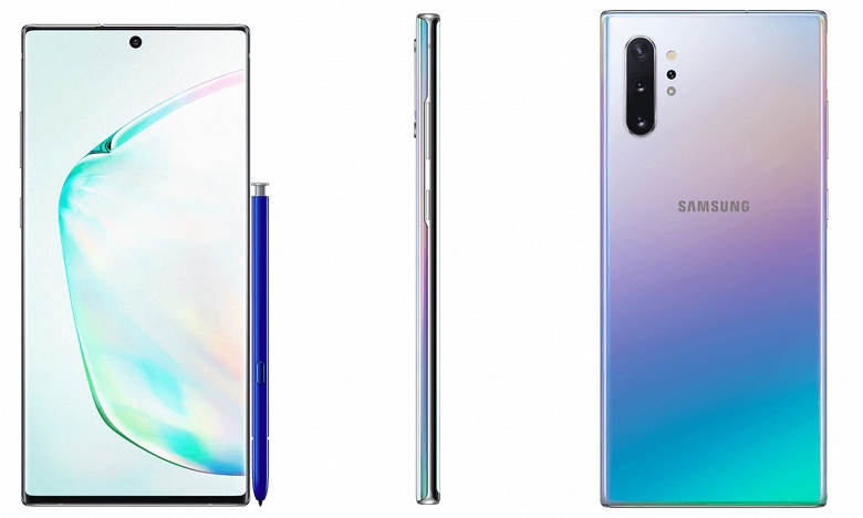 Samsung Galaxy Note10+ позирует на официальных рендерах