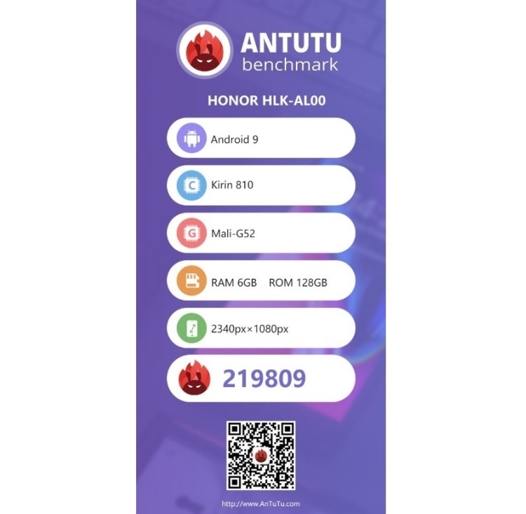 Смартфон Honor 9X протестирован в бенчмарке AnTuTu