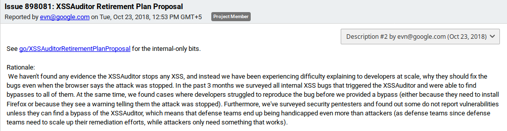 Google Chrome перестанет защищать от XSS-атак? - 3 Google Chrome перестанет защищать от XSS-атак? - 3