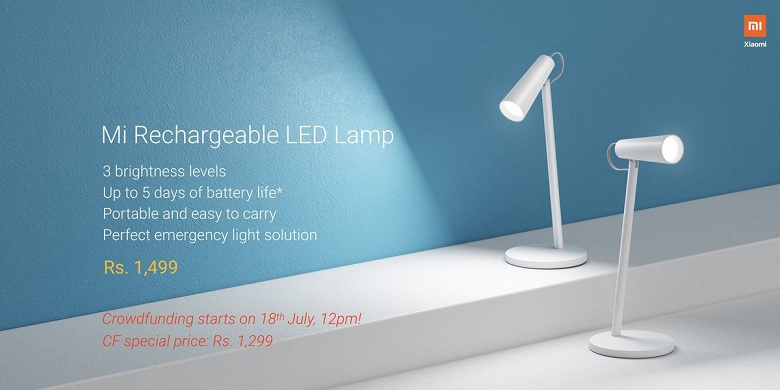 Аккумуляторная настольная лампа Xiaomi Mi Rechargeable LED Lamp не похожа на предшественников