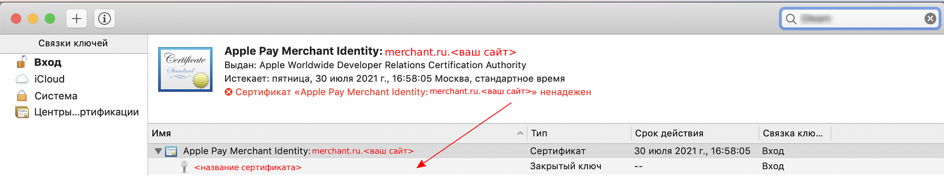 Create certificate