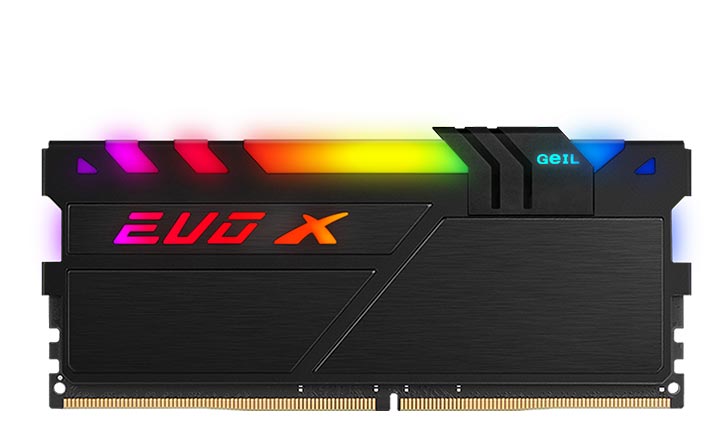 Модули памяти GeIL EVO X II, EVO X II AMD Edition и EVO X II ROG-certified украшены полноцветной подсветкой