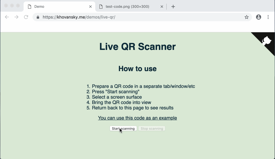 Введение в Screen Capture API — Сканируем QR коды в браузере - 1